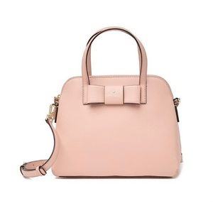 🎀 NWT KATE SPADE NY Petal Pink Bow Leather Satchel Bag Robinson Street Maise